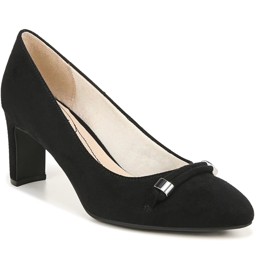 Elegant Black Women's Pumps Sz 11 W Life Stride Soft System NWOT Faux Suede